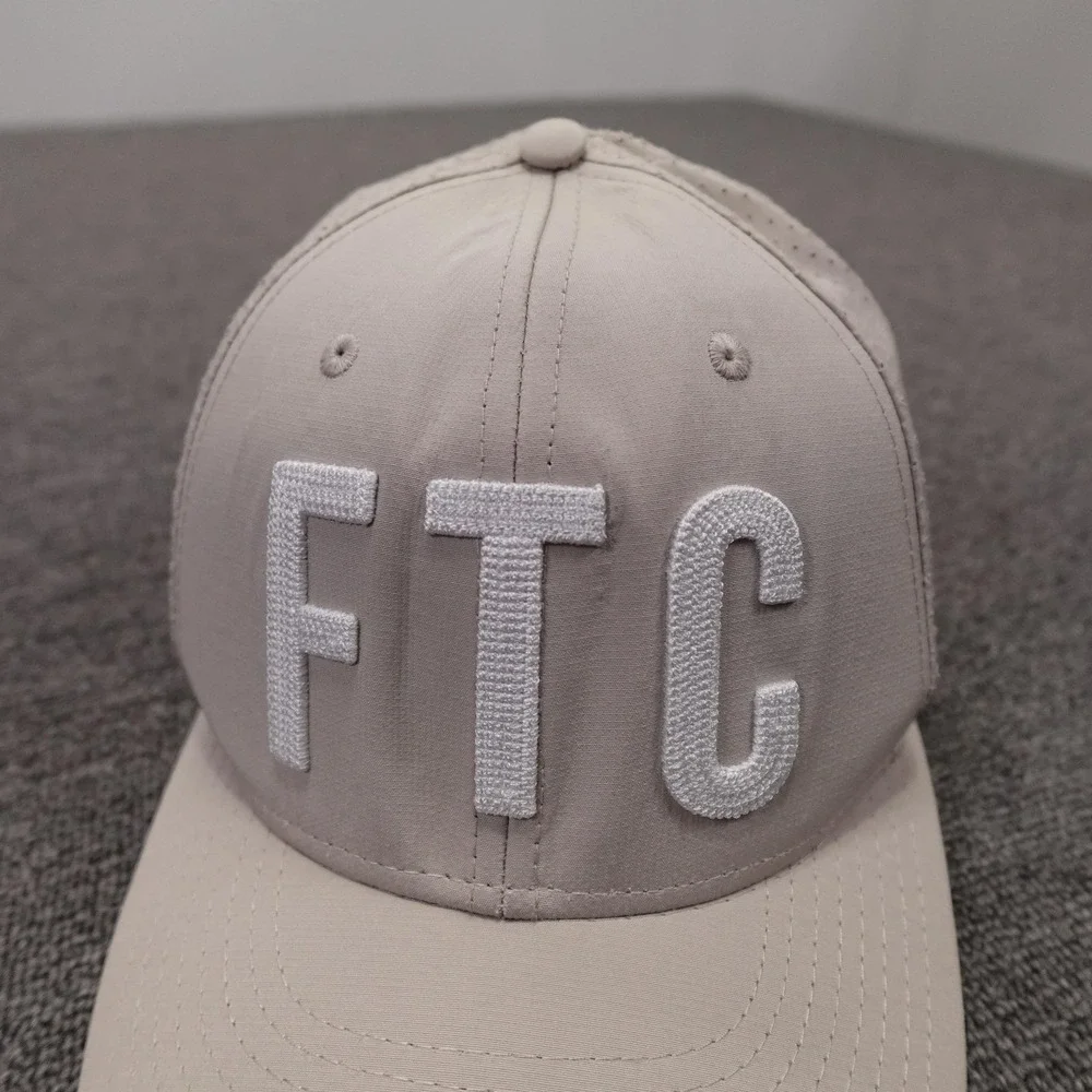 Lemons & Lace Boutique Hat Cap Snap Back Womens Adjustable Beige FTC Embroidered